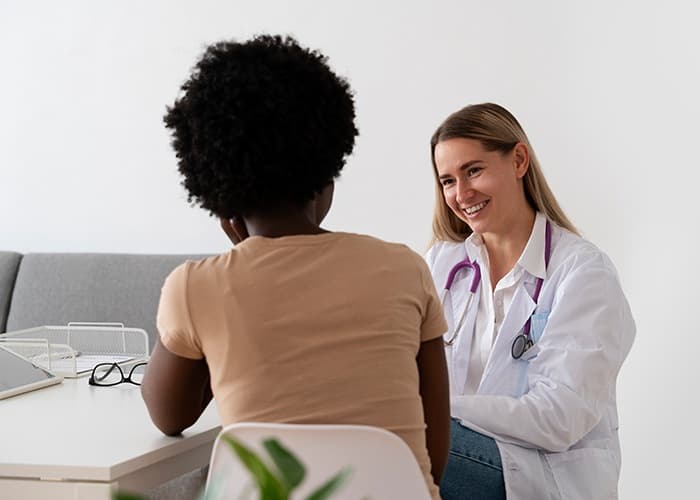 Doctor consulting with a patient