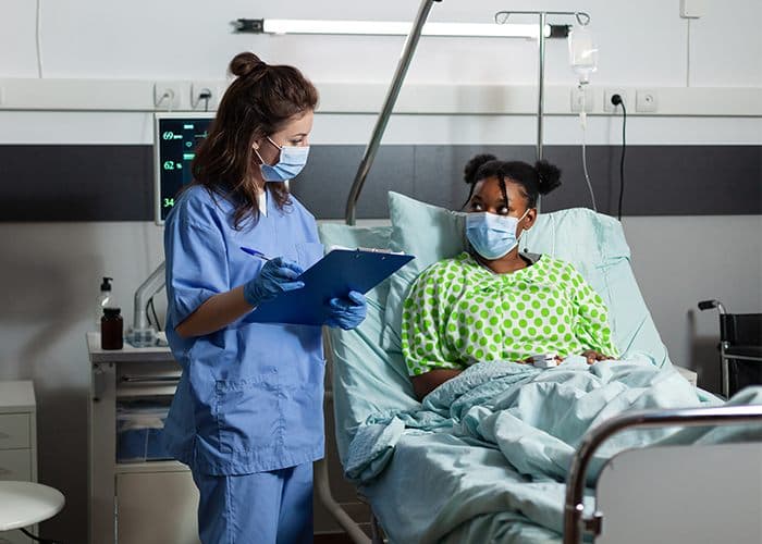 Doctor consulting with a patient